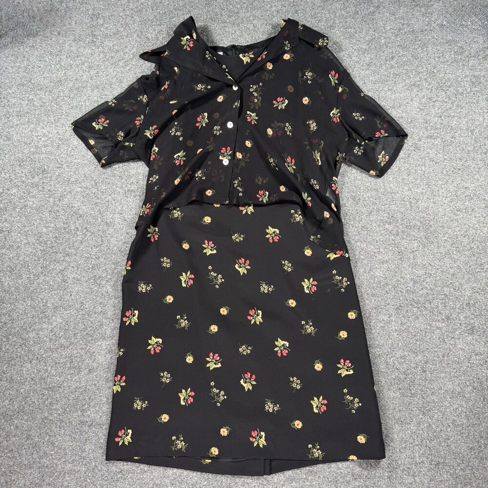 Talbots Tank Floral Maxi Dress And Mesh Over Shirt Y2K 90s Wildflowers